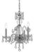 Traditional Crystal 3 Light Clear Italian Crystal Polished Chrome Chandelier