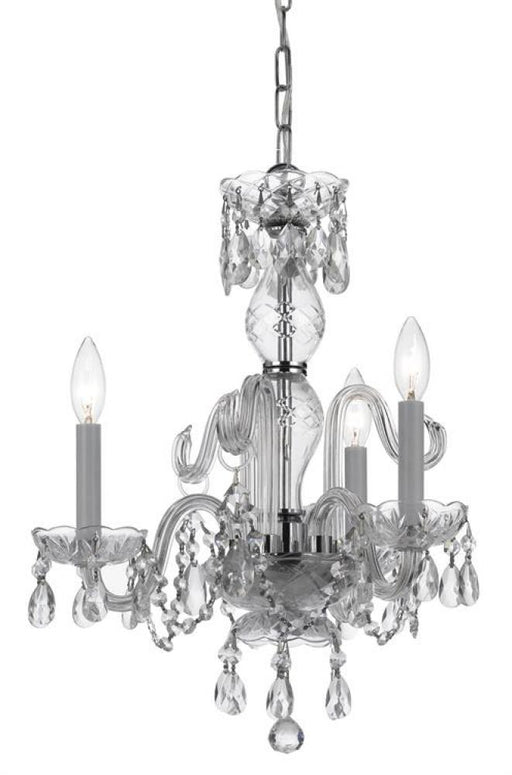 Traditional Crystal 3 Light Spectra Crystal Chrome Mini Chandelier