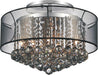 9 Light Drum Shade Flush Mount with Chrome finish