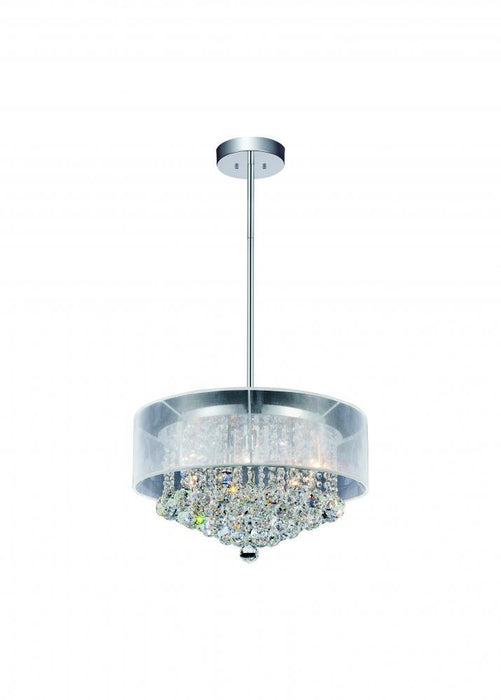 9 Light Drum Shade Chandelier with Chrome finish