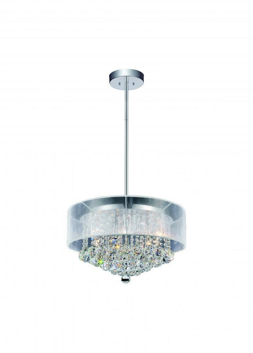 9 Light Drum Shade Chandelier with Chrome finish