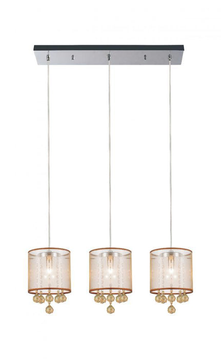 3 Light Multi Light Pendant with Chrome finish
