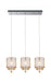 3 Light Multi Light Pendant with Chrome finish