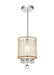 1 Light Drum Shade Mini Pendant with Chrome finish