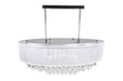 9 Light Drum Shade Chandelier with Chrome finish
