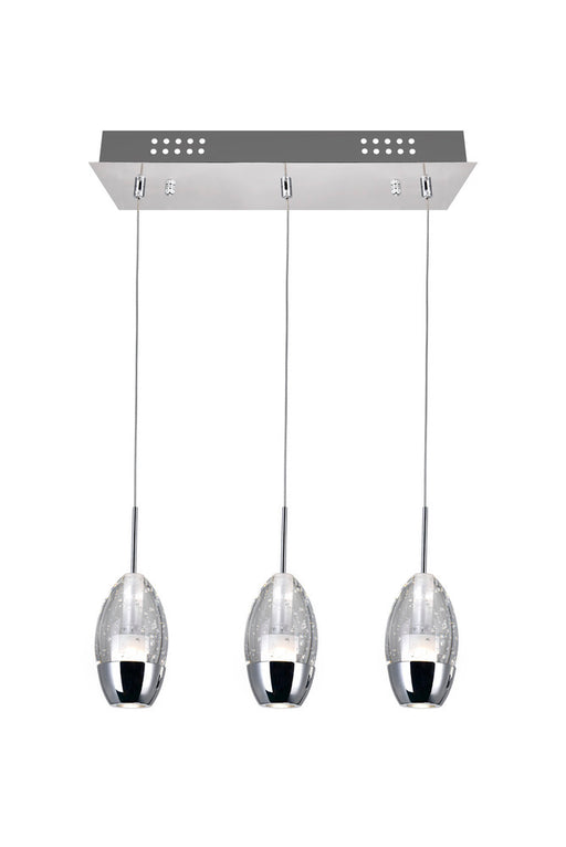 3 Light Multi Light Pendant with Chrome finish