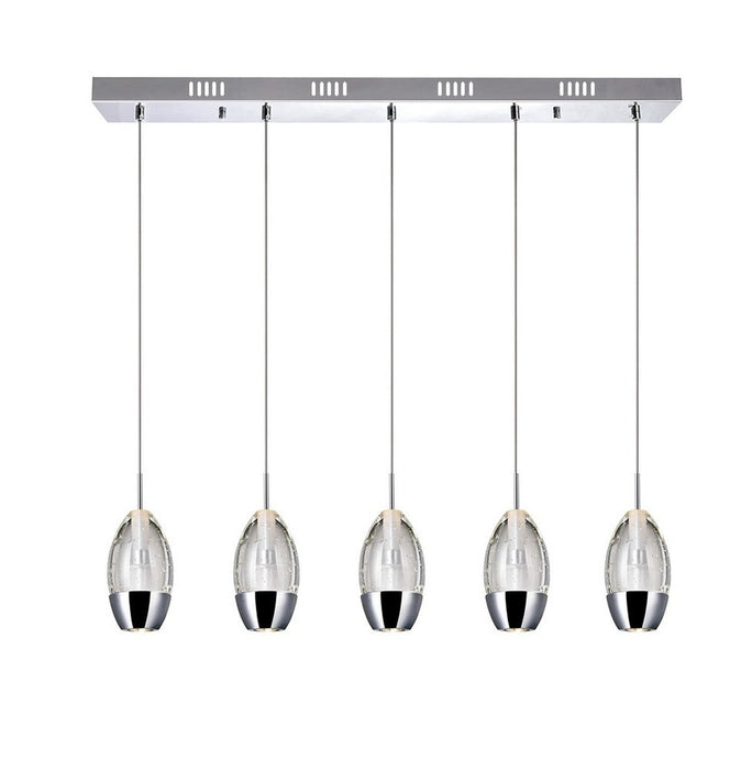 5 Light Multi Light Pendant with Chrome finish