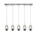 5 Light Multi Light Pendant with Chrome finish