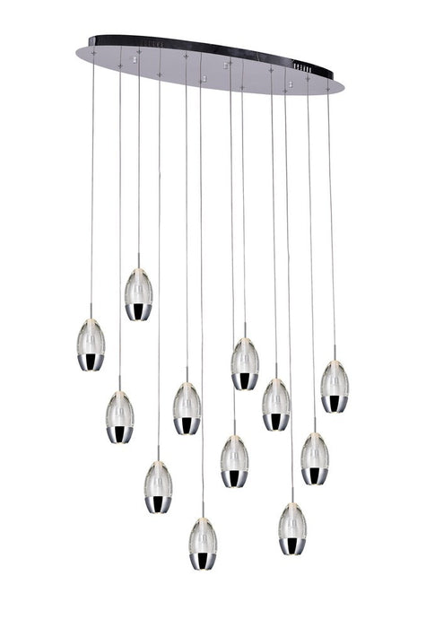 12 Light Multi Light Pendant with Chrome finish