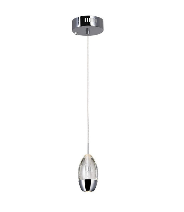 1 Light Down Mini Pendant with Chrome finish