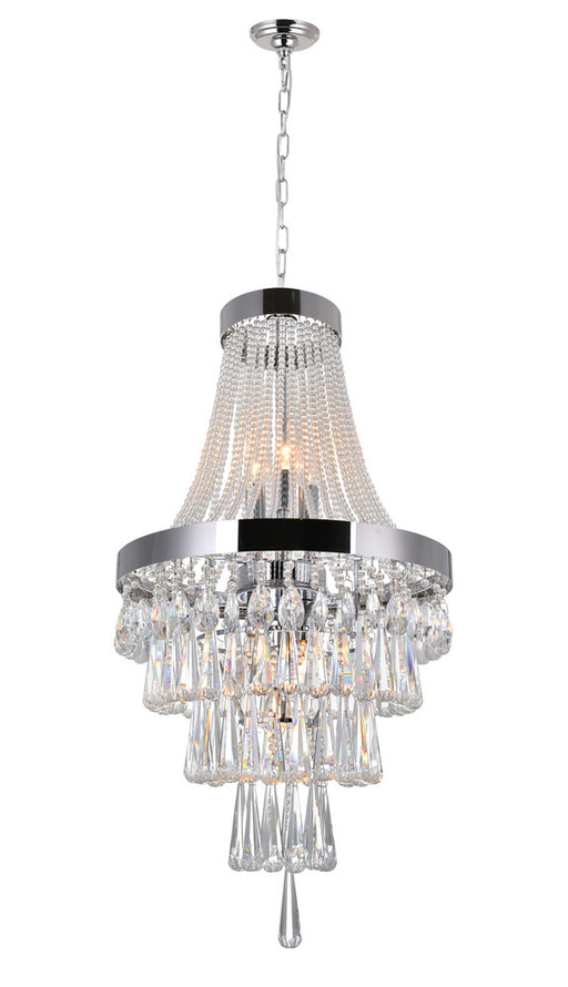 6 Light Chandelier with Chrome finish