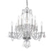 Traditional Crystal 10 Light Clear Crystal Polished Chrome Chandelier