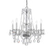 Traditional Crystal 6 Light Crystal Polished Chrome Chandelier