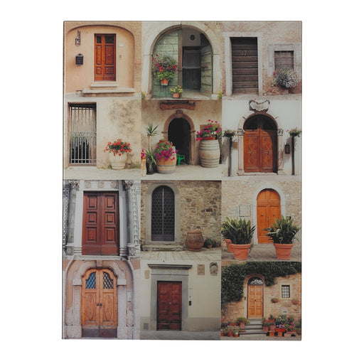 Min 2-Door Collage Photography Printed on Glass