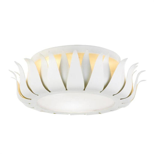 Broche 3 Light Matte White Flush Mount Ceiling Lamp