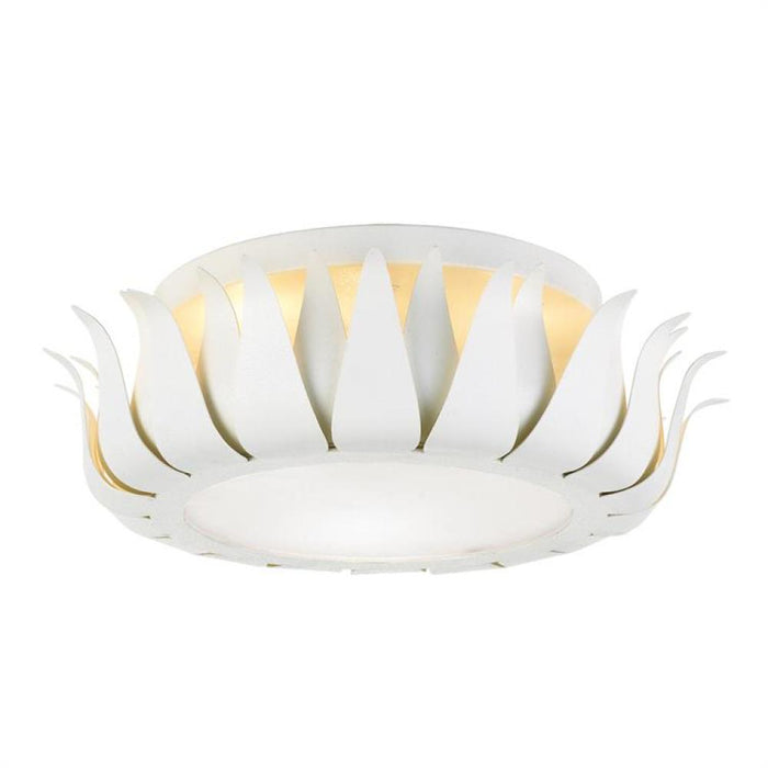 Broche 3 Light Matte White Flush Mount Ceiling Lamp