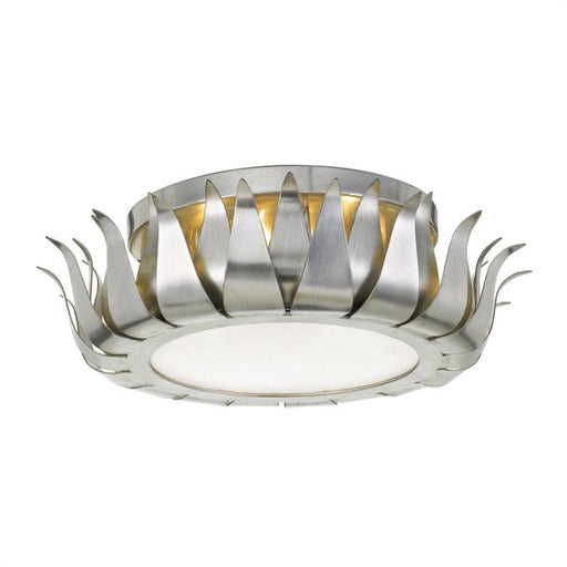 Broche 3 Light Silver Flush Mount Ceiling Lamp