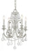 Regis 4 Light Spectra Crystal Olde Silver Mini Chandelier