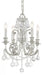 Regis 4 Light Clear Swarovski Strass Crystal Silver Mini Chandelier