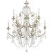 Regis 12 Light Hand Cut Crystal Olde Silver Chandelier