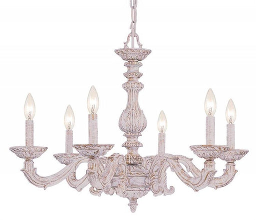 Paris Market 6 Light Antique White Chandelier