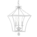 Broche 3 Light Matte White Lantern