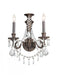 Vanderbilt 2 Light Hand Cut Crystal English Bronze Sconce