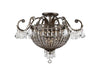 Vanderbilt 6 Light Hand Cut Crystal English Bronze Flush Mount