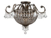 Vanderbilt 9 Light Hand Cut Crystal English Bronze Semi-Flush