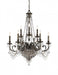 Vanderbilt 12 Light Hand Cut Crystal English Bronze Chandelier