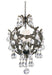 Legacy 3 Light Hand Cut Crystal English Bronze Mini Chandelier