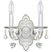 Paris Market 2 Light Clear Crystal White Sconce