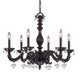 Paris Market 6 Light Crystal Bronze Chandelier