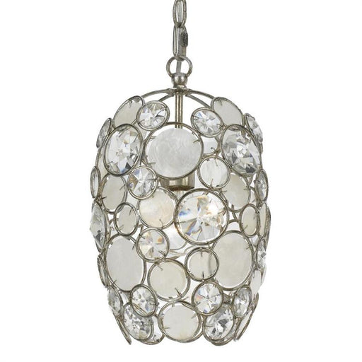 Palla 1 Light Antique Silver Mini Chandelier