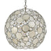 Palla 6 Light Antique Silver Sphere Chandelier