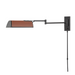 1 LIGHT SWING ARM WALL SCONCE W/ SADDLE LEATHER