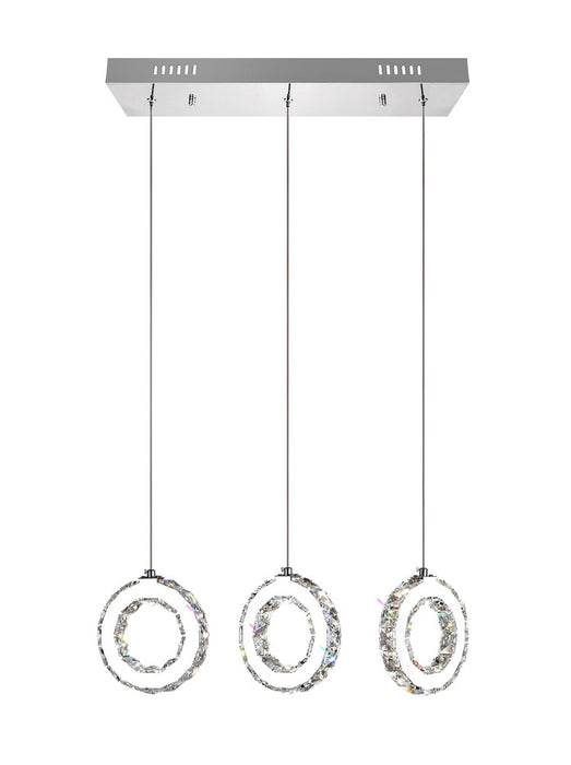 LED Multi Light Pendant with Chrome finish