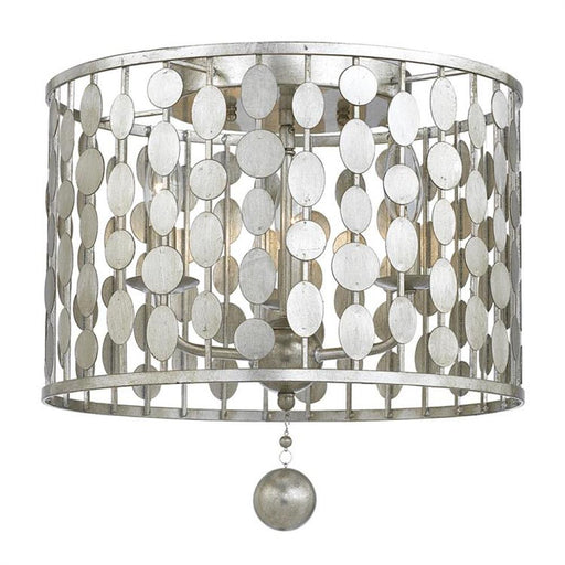 Layla 3 Light Antique Silver Ceiling Mount