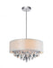 3 Light Drum Shade Chandelier with Chrome finish