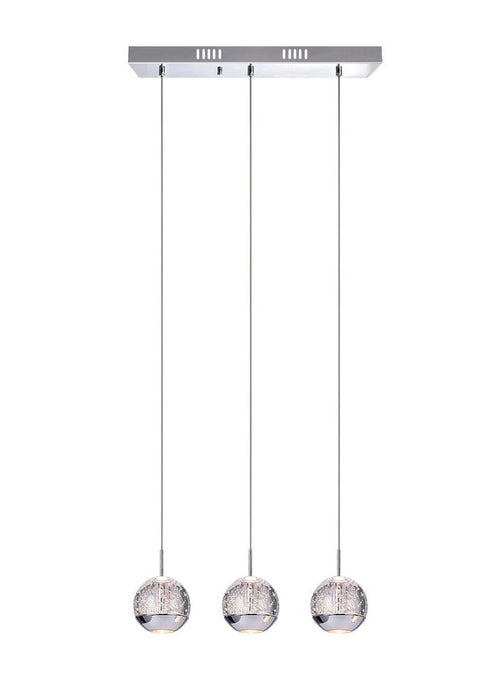 3 Light Multi Light Pendant with Chrome finish