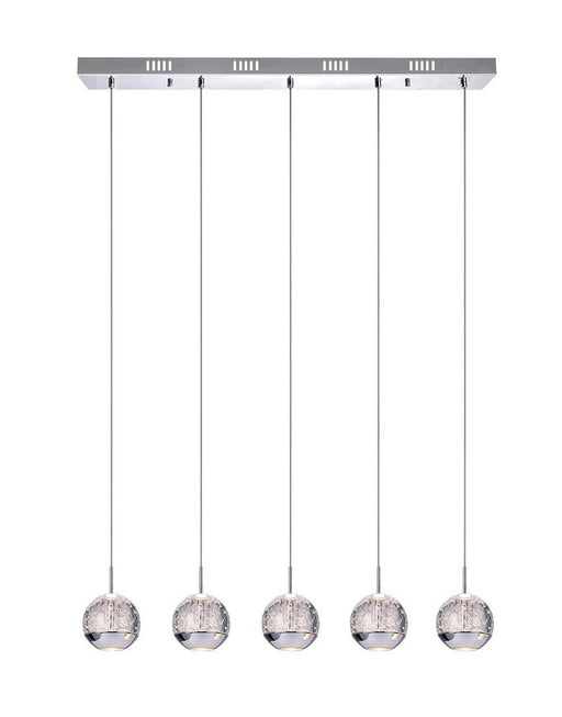 5 Light Multi Light Pendant with Chrome finish