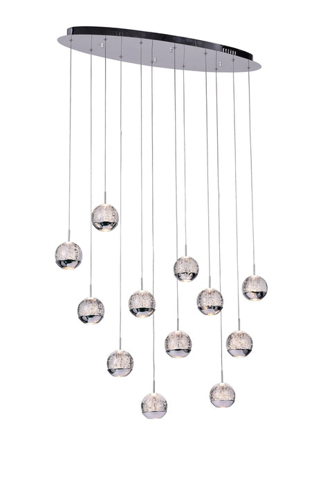 12 Light Multi Light Pendant with Chrome finish