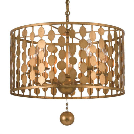 Layla 5 Light Antique Gold Chandelier