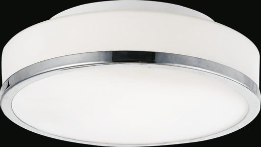 2 Light Drum Shade Flush Mount with Satin Nickel finish