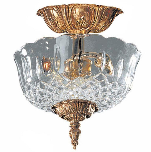 Crystorama 2 Light Olde Brass Lead Crystal Ceiling Mount II