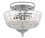 Crystorama 2 Light Polished Chrome Small Ceiling Mount