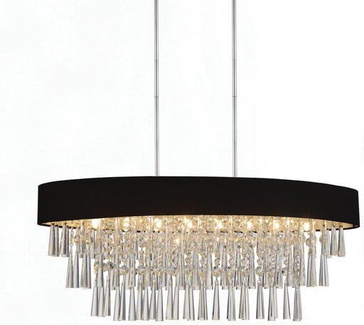 8 Light Drum Shade Chandelier with Chrome finish