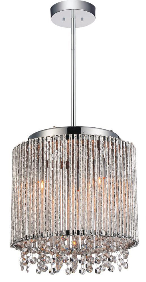 3 Light Drum Shade Mini Pendant with Chrome finish