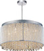 12 Light Drum Shade Chandelier with Chrome finish