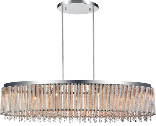 7 Light Drum Shade Chandelier with Chrome finish